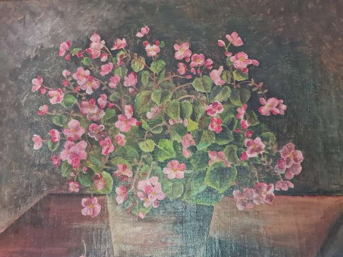J Faber Antique Oil Painting - 1922