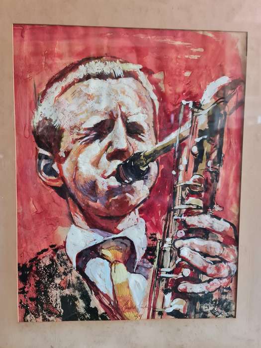 Indistinct Original Signed Painting Dated 1959