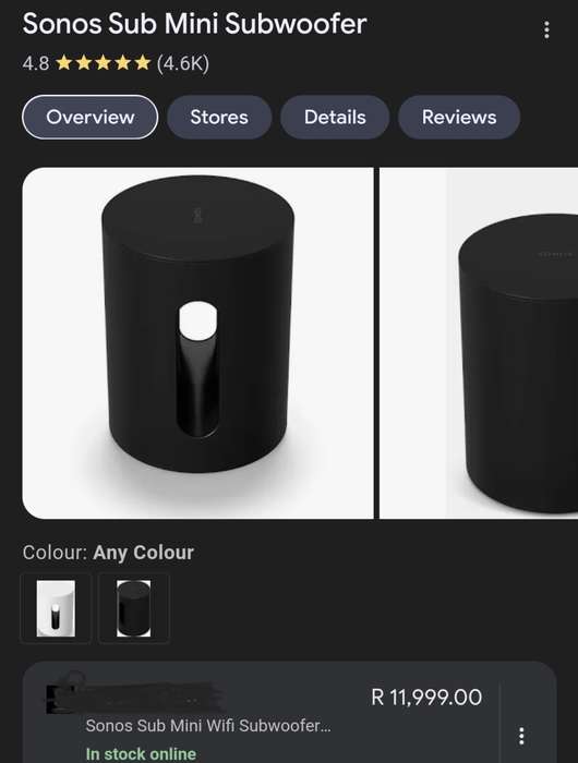 Sonos Sub Mini Wireless Subwoofer