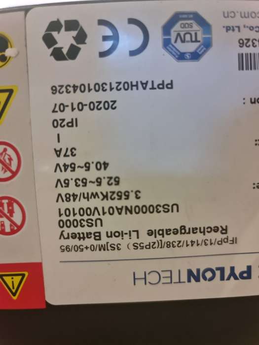Pylontech US3000 3.5kWh 48v Lithium-Ion Solar Battery