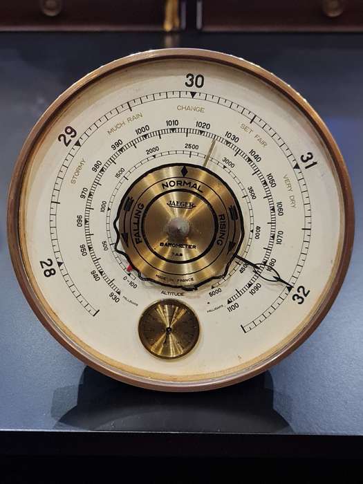 Jaeger 7.A.B. Table Barometer and Thermometer - France - 1960s.