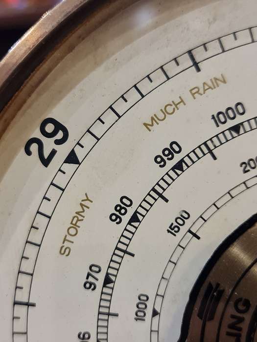 Jaeger 7.A.B. Table Barometer and Thermometer - France - 1960s.