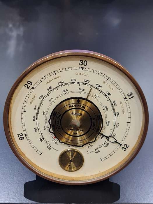 Jaeger 7.A.B. Table Barometer and Thermometer - France - 1960s.