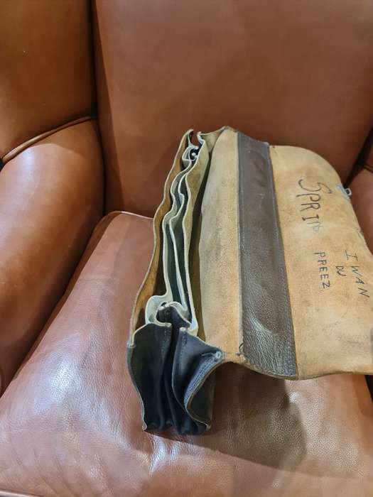 Antique Leather Briefcase Early Century 1900`s