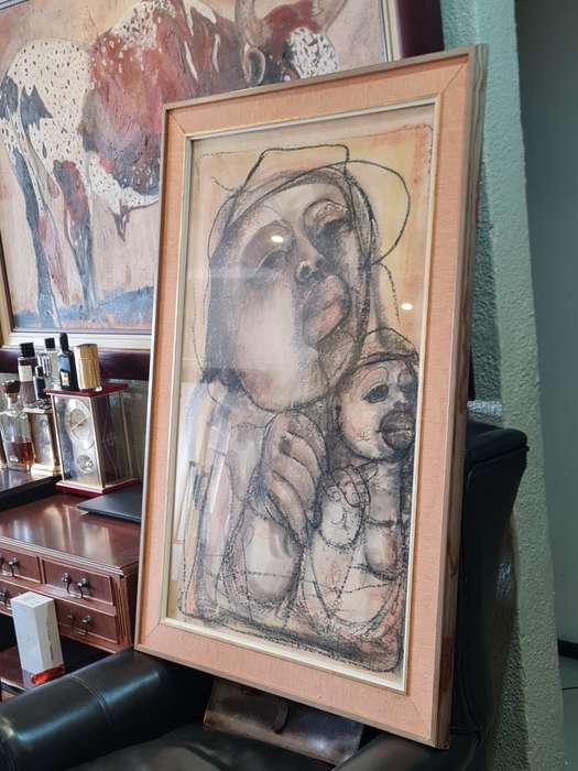 Ben Macala (SA 1938 - 1997) Mixed Media Abstract