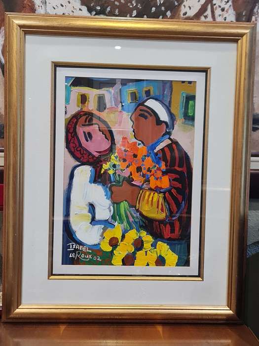 Isabel Le Roux - The Flower Seller Painting