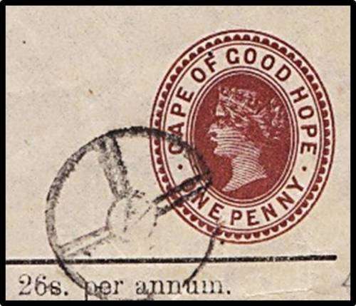 GoGH 1d Newspaper Wrapper with Very Unusual `Spoked Circle` Cancellation (Front Only)