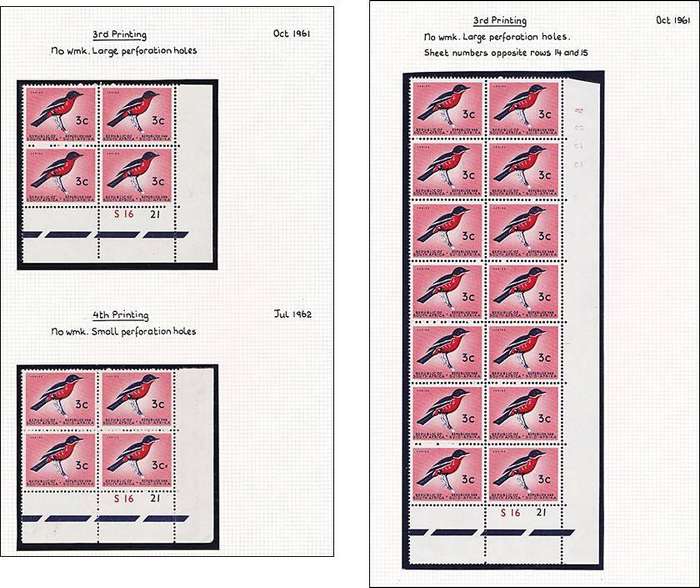 1961-74 RSA 1st Def 3c "SHRIKE" Extensive  (**) Study in Controls & Var. Difficult Issues