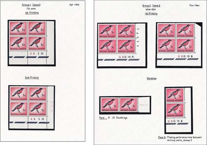 1961-74 RSA 1st Def 3c "SHRIKE" Extensive  (**) Study in Controls & Var. Difficult Issues