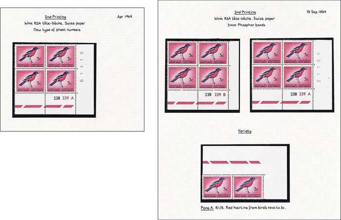 1961-74 RSA 1st Def 3c "SHRIKE" Extensive  (**) Study in Controls & Var. Difficult Issues