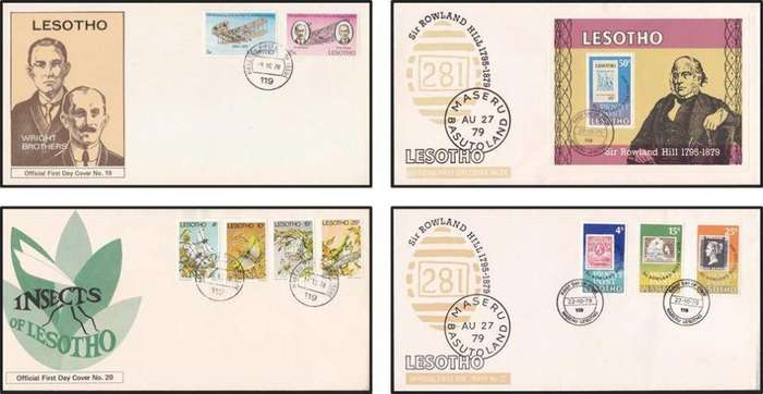 20 x  Lesotho FDC Selection (1976-1980) - 1 x Bid/Cover  *** CV = R1500++ ***