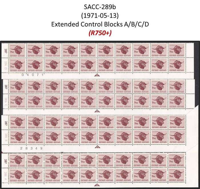 1969-71 RSA 1st Def 1½c "Afrikanerbul" Extensive (**) Study in Controls & Var. CV = R4,000+