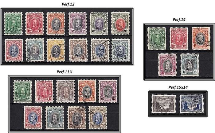 Extensive Southern Rhodesia Admiral Perforation Collection (P.12/11½/14)  *** CV = R6,000+ ***