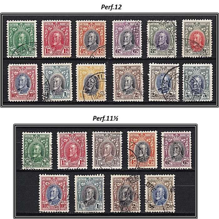 Extensive Southern Rhodesia Admiral Perforation Collection (P.12/11½/14)  *** CV = R6,000+ ***