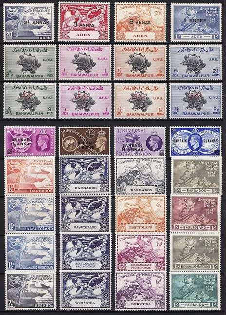 1949 UPU Mint (*) Sets x 35 - Some Very Difficult  *** CV  R3,500+ ***