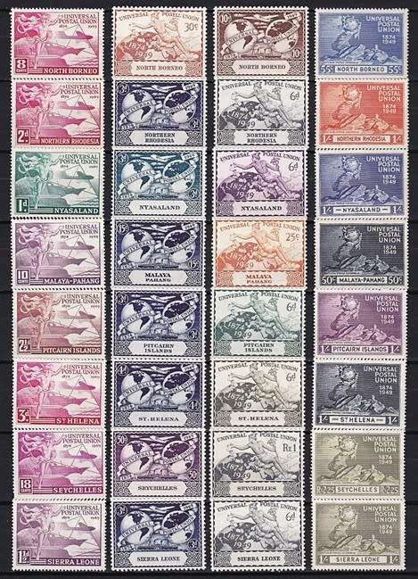 1949 UPU Mint (*) Sets x 35 - Some Very Difficult  *** CV  R3,500+ ***
