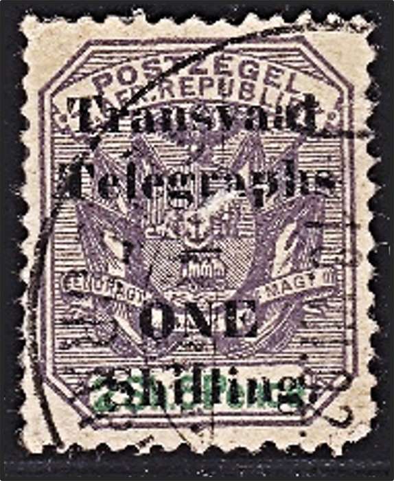 1900 Transvaal Telegraphs 1/- Surcharged Used - V/Scarce