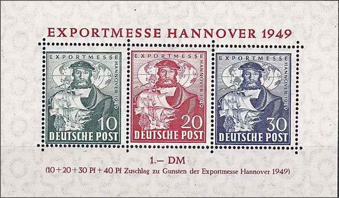 1949 Germany - Hanover Export Fair UMM(**) Sheetlet  *** CV  R2,000+  ***
