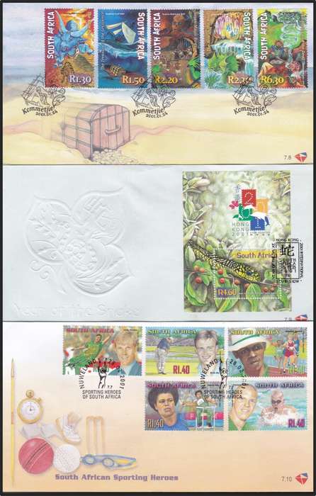2001 RSA FDCs No.7.8-7.35 Selection @ CV  R1,478