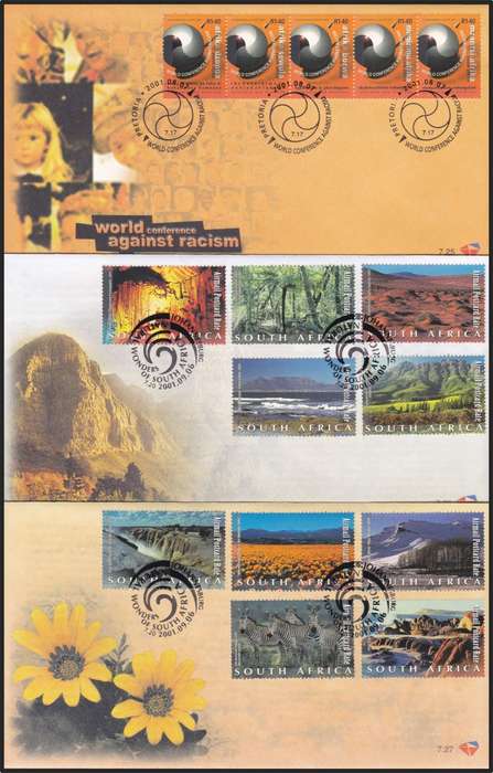 2001 RSA FDCs No.7.8-7.35 Selection @ CV  R1,478