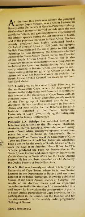 Wild Orchids of Southern Africa by Joyce Stewart and H.P. Linder