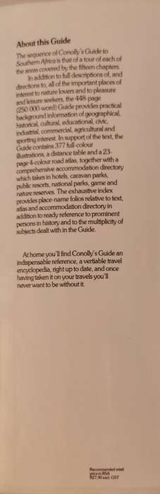 Conolly`s Guide to Southern Africa by Don Conolly