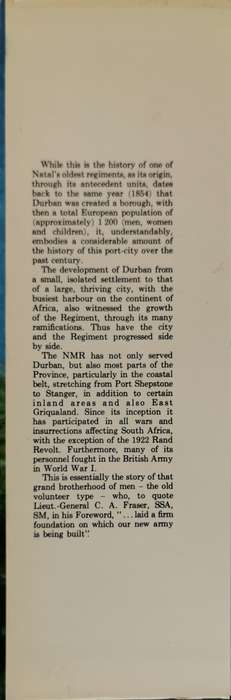 The Official Natal Mounted Rifles History by Eric Goetzsche