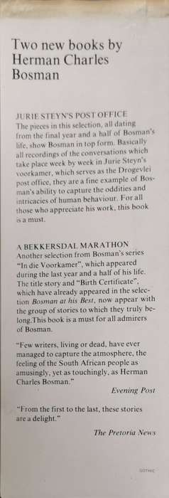A Cask of Jerepigo by Herman Charles Bosman