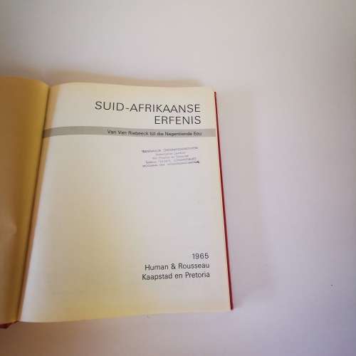 Suid-Afrikaanse Erfenis Van Riebeeck tot die Negentiende Eeu by Alfred Gordon- Brom