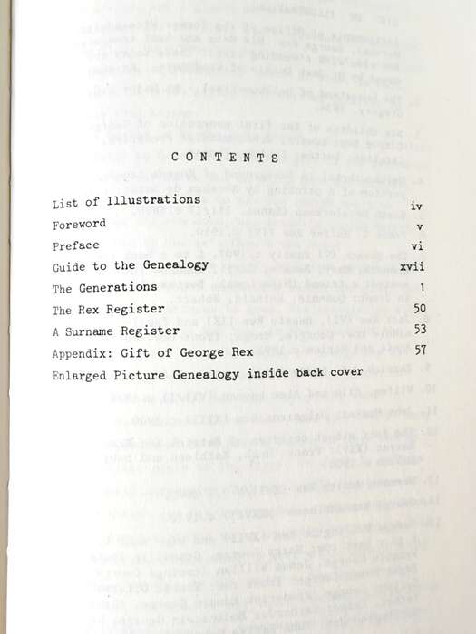 GENEALOGY OF THE REX FAMILY - Arthur J. Rex Beddy