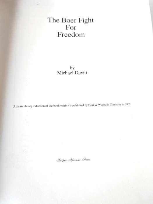 The Boer Fight for Freedom- Michael Dawitt - LIMITED EDITION