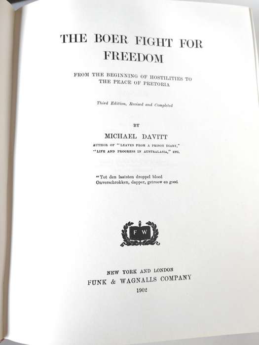 The Boer Fight for Freedom- Michael Dawitt - LIMITED EDITION