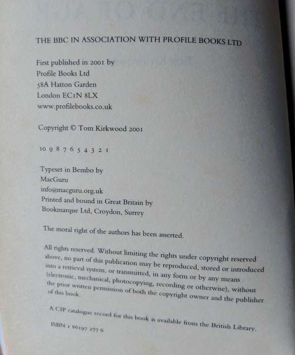 The End of Age by Tom Kirkwood (The Reith Lectures)