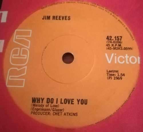 JIM REEVES - NOBODY`S FOOL 45RPM RECORD