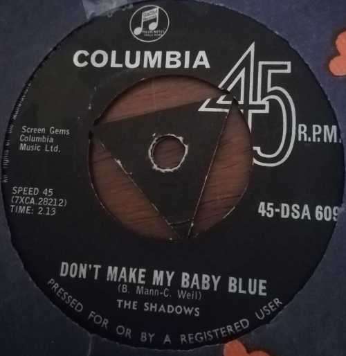 THE SHADOWS - MY GRANDFATHER`S CLOCK 45RPM RECORD