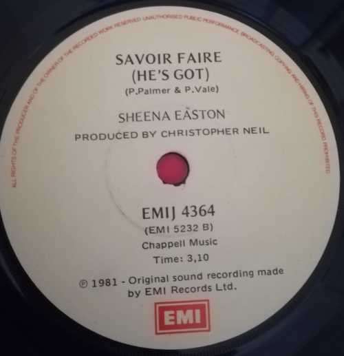 SHEENA EASTON - JUST ANOTHER BROKEN HEART 45RPM RECORD