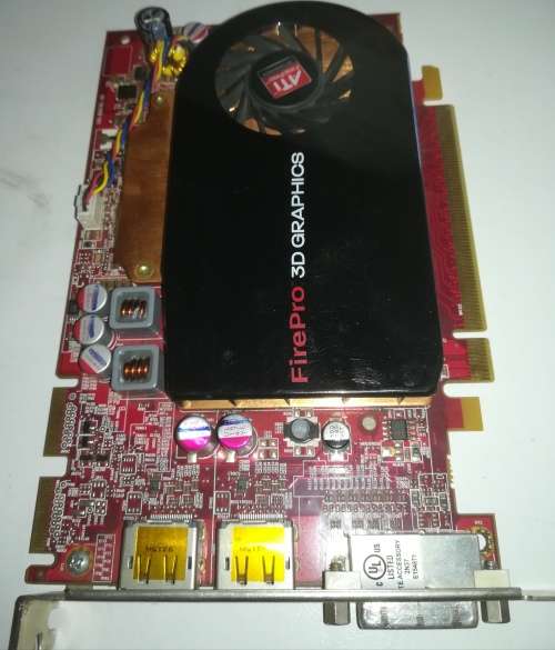 AMD FirePro Graphics Card V5700 PCIE 512MB 2X Display Ports plus 1x DVI Port.