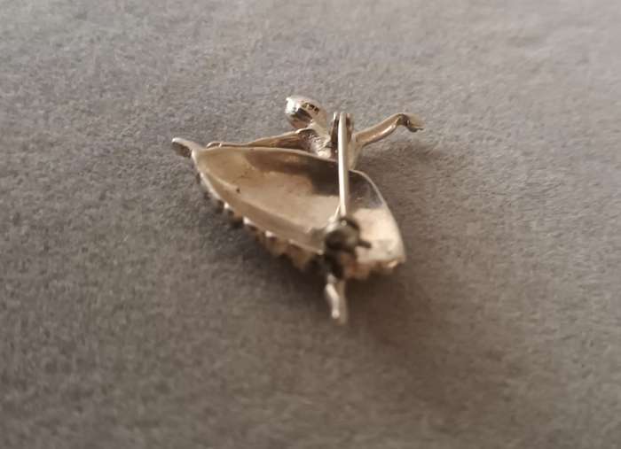 Sterling Silver Ballerina Brooch. 5.1g.