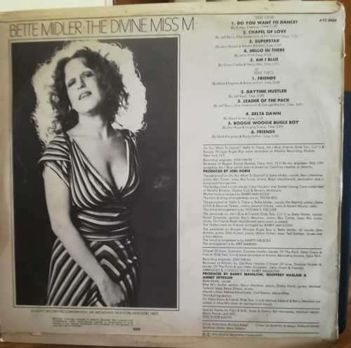 BETTER MIDLER- THE DIVINE MISS M LP VINYL RECORD