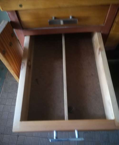 Vintage Pine  Stationary Cupboard. Height 97cm. Width 53cm. Length 79cm. Lockable.
