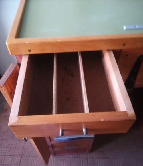 Vintage Pine  Stationary Cupboard. Height 97cm. Width 53cm. Length 79cm. Lockable.
