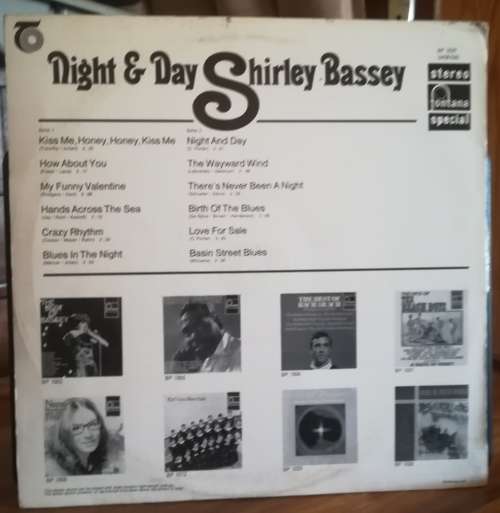 SHIRLEY BASSEY NIGHT & DAY LP VINYL RECORD