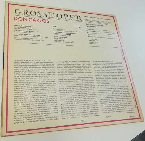 GROSSE OPER - DON CARLOS ST 33 RECORD