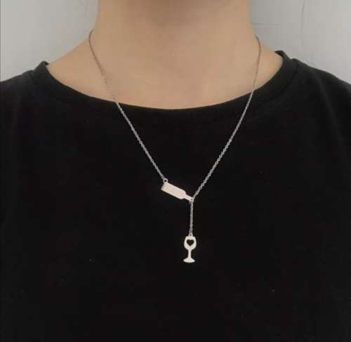 Glass and Bottle Necklace