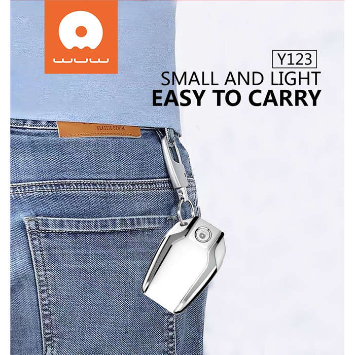 1500mAh Emergency Power Bank with Light IPHONE & TYPE-C - White