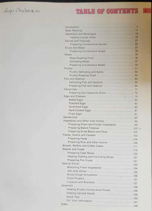 National Microwave Variable Power Cook Book