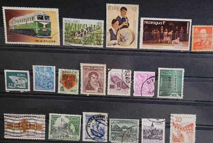 Stamps mixed world card