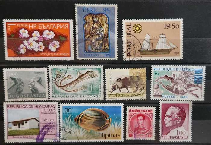 Stamps mixed world card