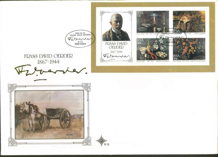 FDC RSA 1985 Paintings by Frans Oerder