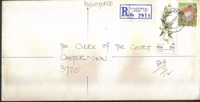 Postal History RSA Vanderbijlpark
